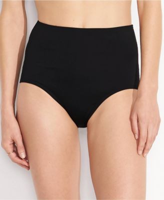 Lands' End Plus Size Sculpting Suit Chlorine Resistant Targeted Control Retro High Waisted Bikini Swim Bottoms