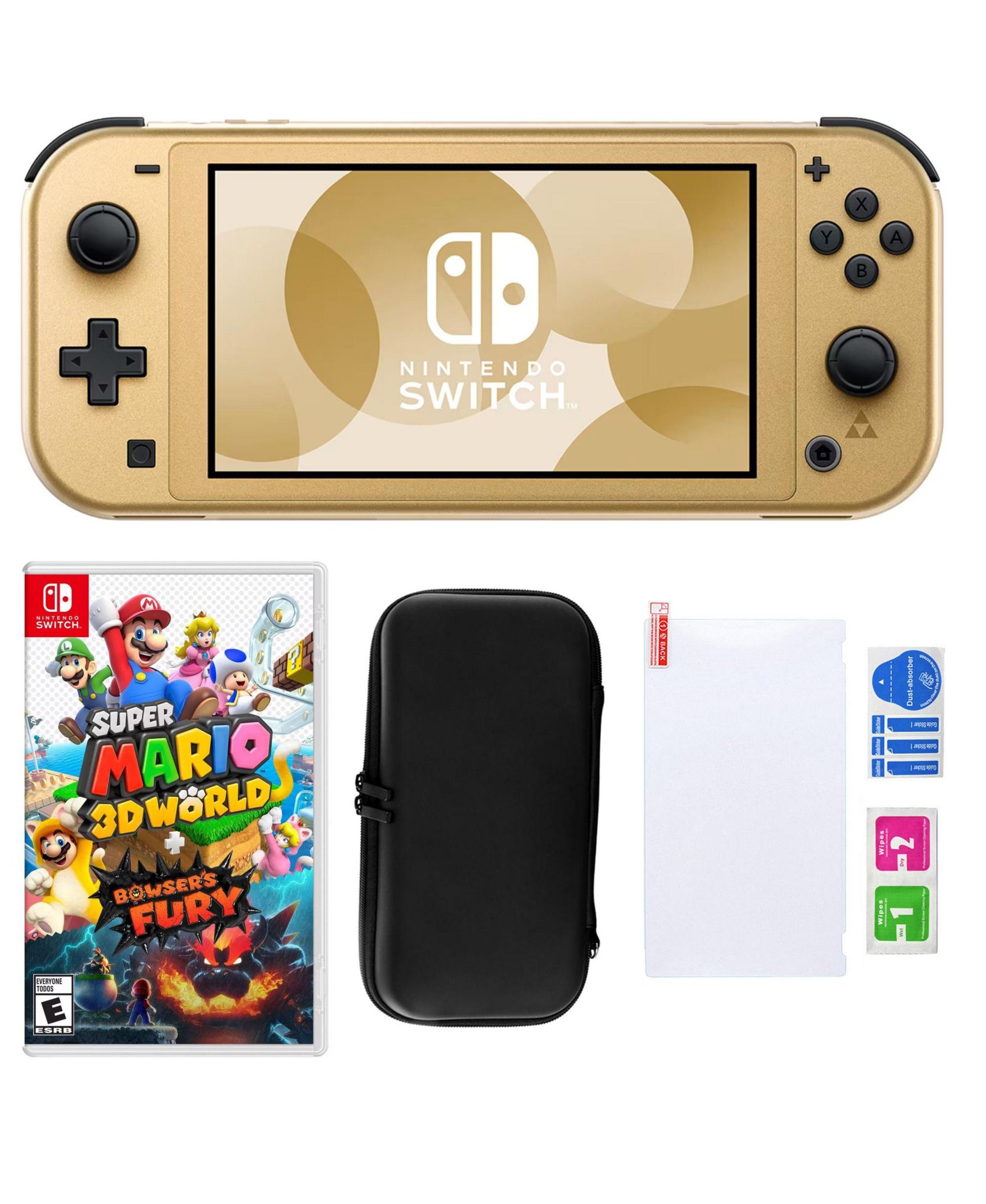 Консоль Nintendo Switch Lite Hyrule с Mario 3D World + Bowser's Fury и аксессуарами