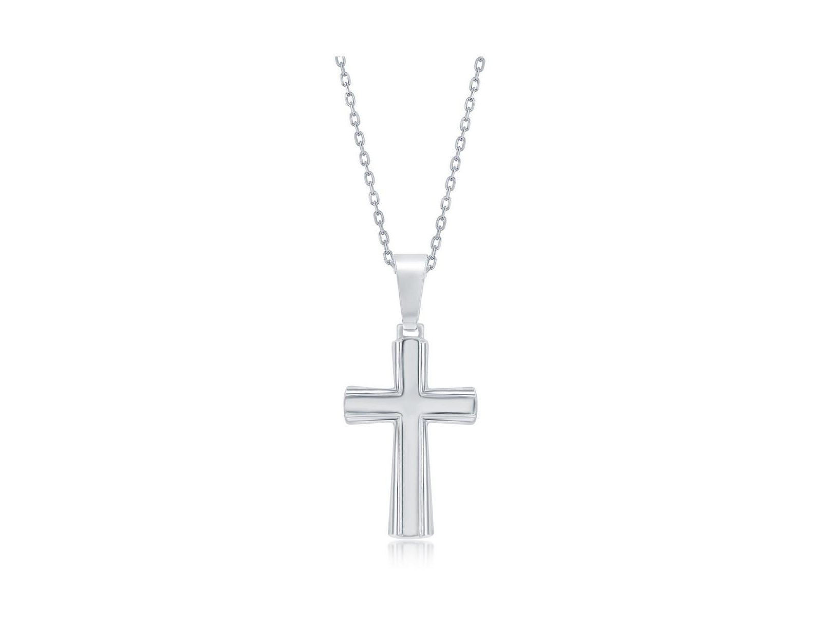 Simona Sterling Silver Cross Necklace