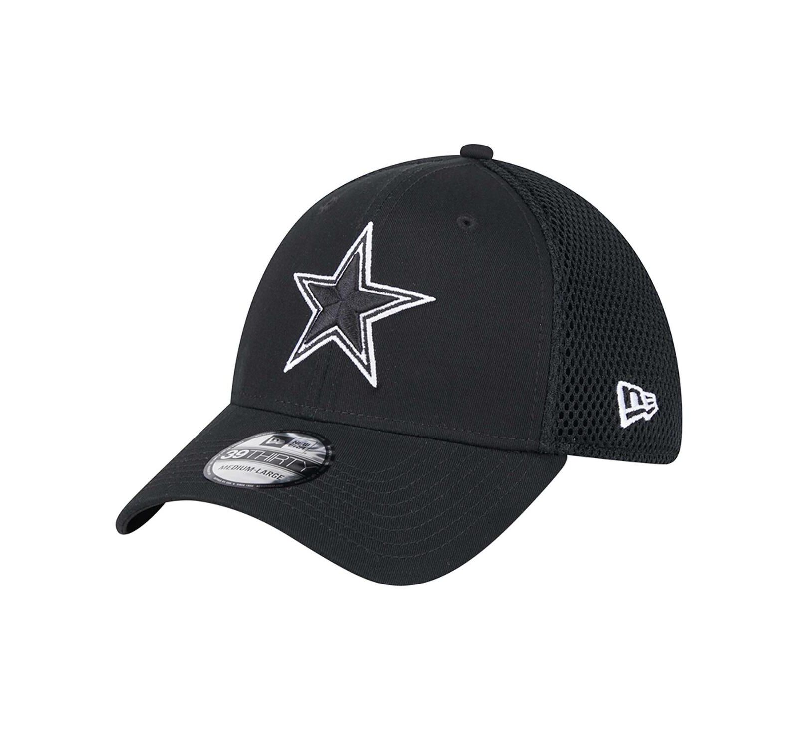 Кепка New Era Men's Black Dallas Cowboys Main B-Dub Neo 39THIRTY Flex