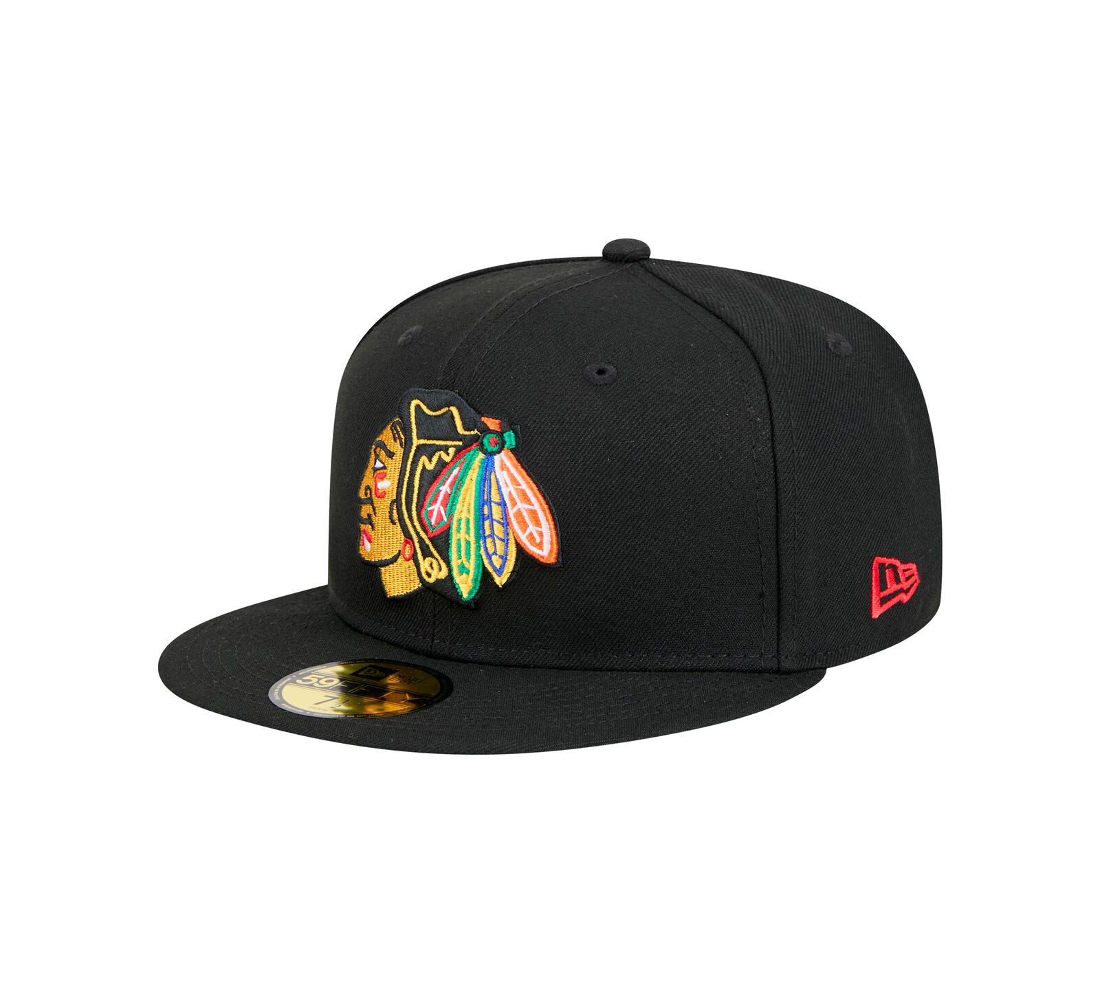 New Era Men's Black Chicago Blackhawks Core 59FIFTY Fitted Hat