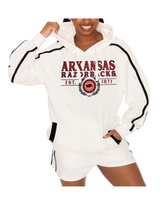 Женский комплект Gameday Couture Cream Arkansas Razorbacks Down, Set, Go Pullover Hoodie и шорты