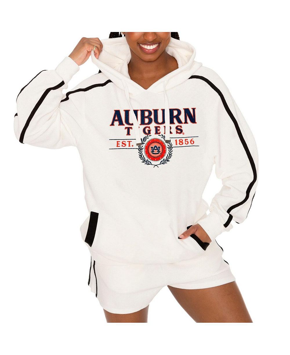 Gameday Couture Женский Cream Auburn Tigers Down, Set, Go Pullover Hoodie and Shorts Set