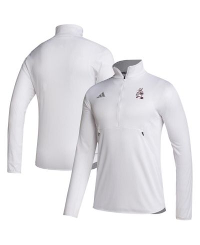 Adidas Мужская трикотажная кофта Adidas Texas A&M Aggies Ol' Sarge Sideline Quarter-Zip White