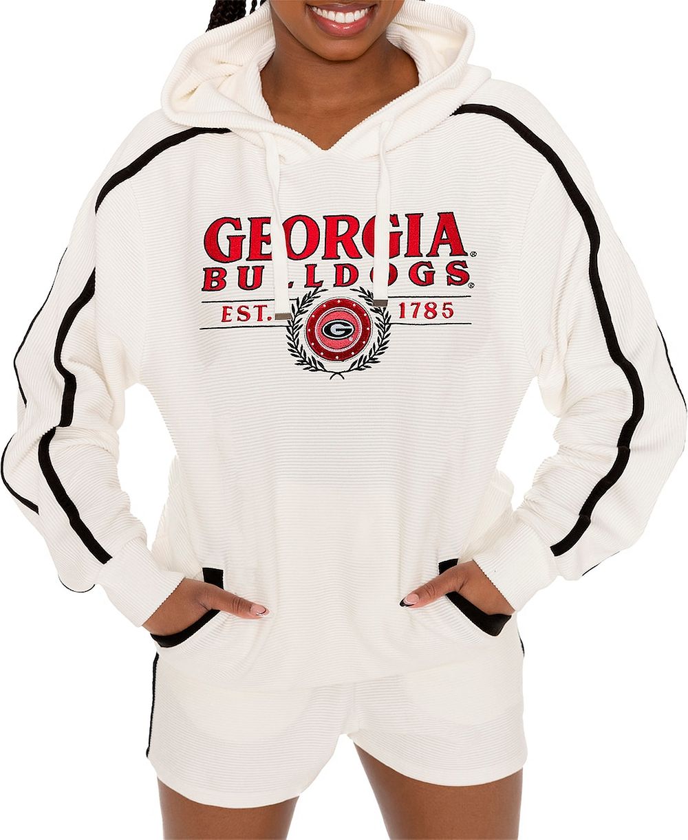 Женский комплект Gameday Couture Cream Georgia Bulldogs Down, Set, Go: худи и шорты