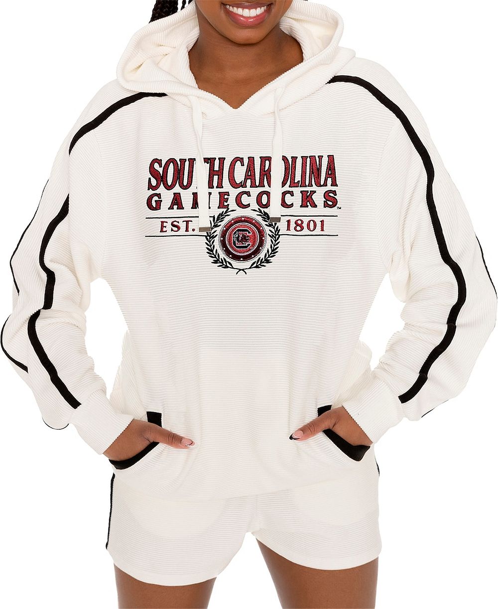 Женский комплект из худи и шорт Gameday Couture Cream South Carolina Gamecocks Down, Set, Go