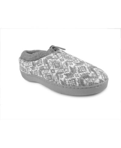 Heat Holders Women's Emma Fair Isle Knit Drawstring Slippers