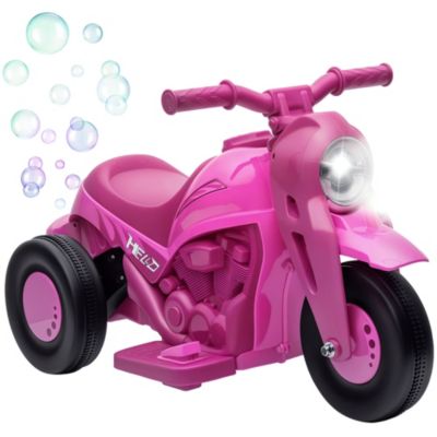 Qaba Ride-On Motorcycle with 6V Battery, Bubble & Music, 66 lb Capacity, Ages 2+
