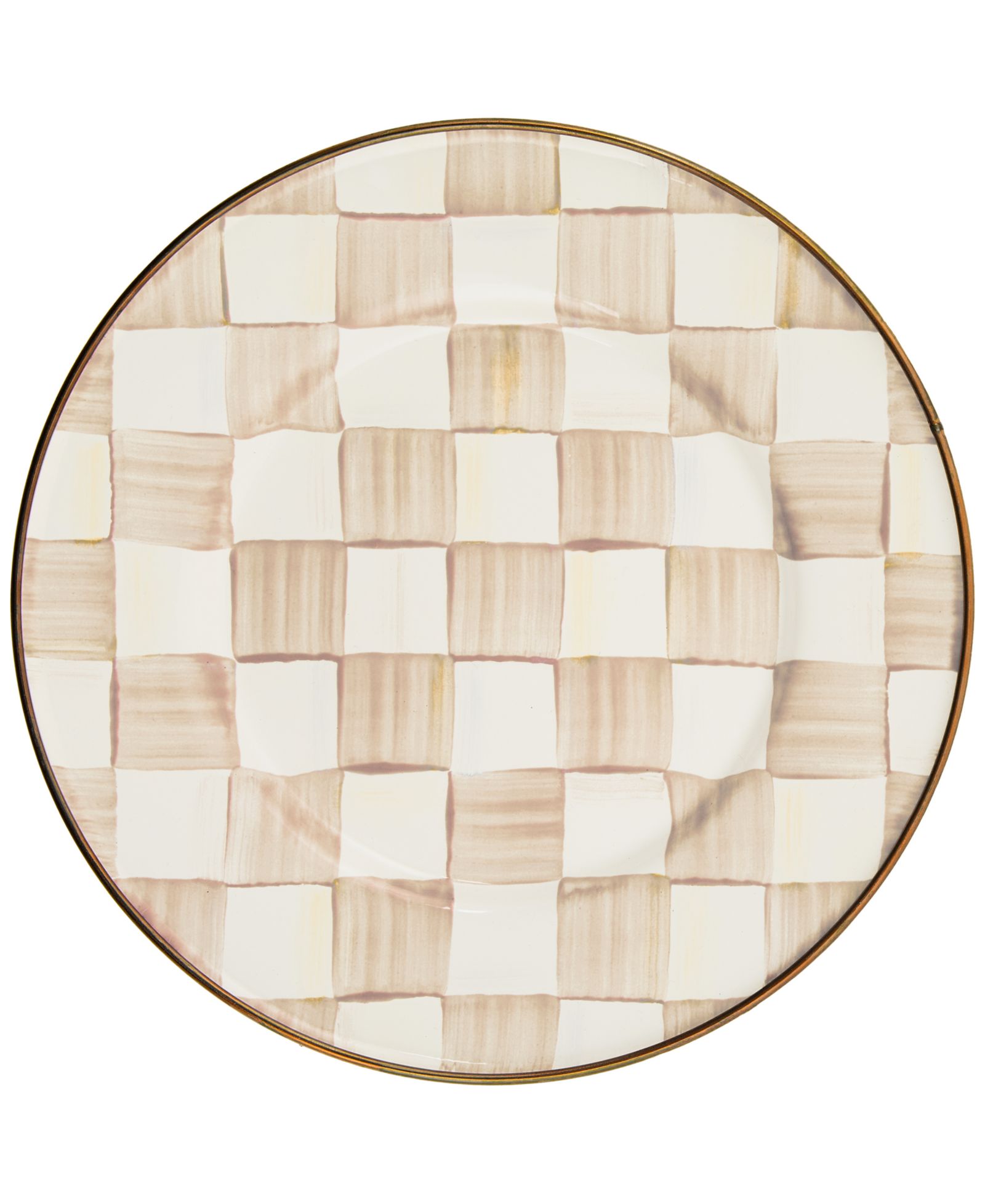 Mackenzie-Childs Mocha Check Salad Plate