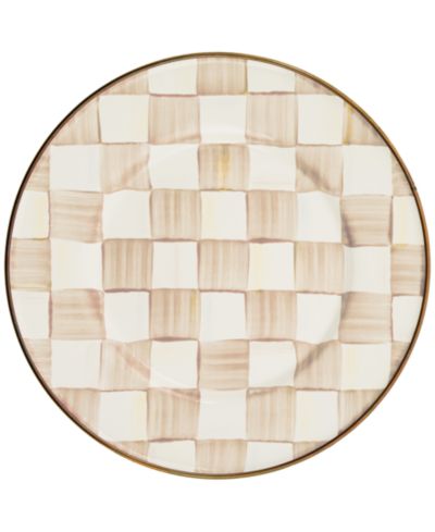 Mackenzie-Childs Mocha Check Salad Plate
