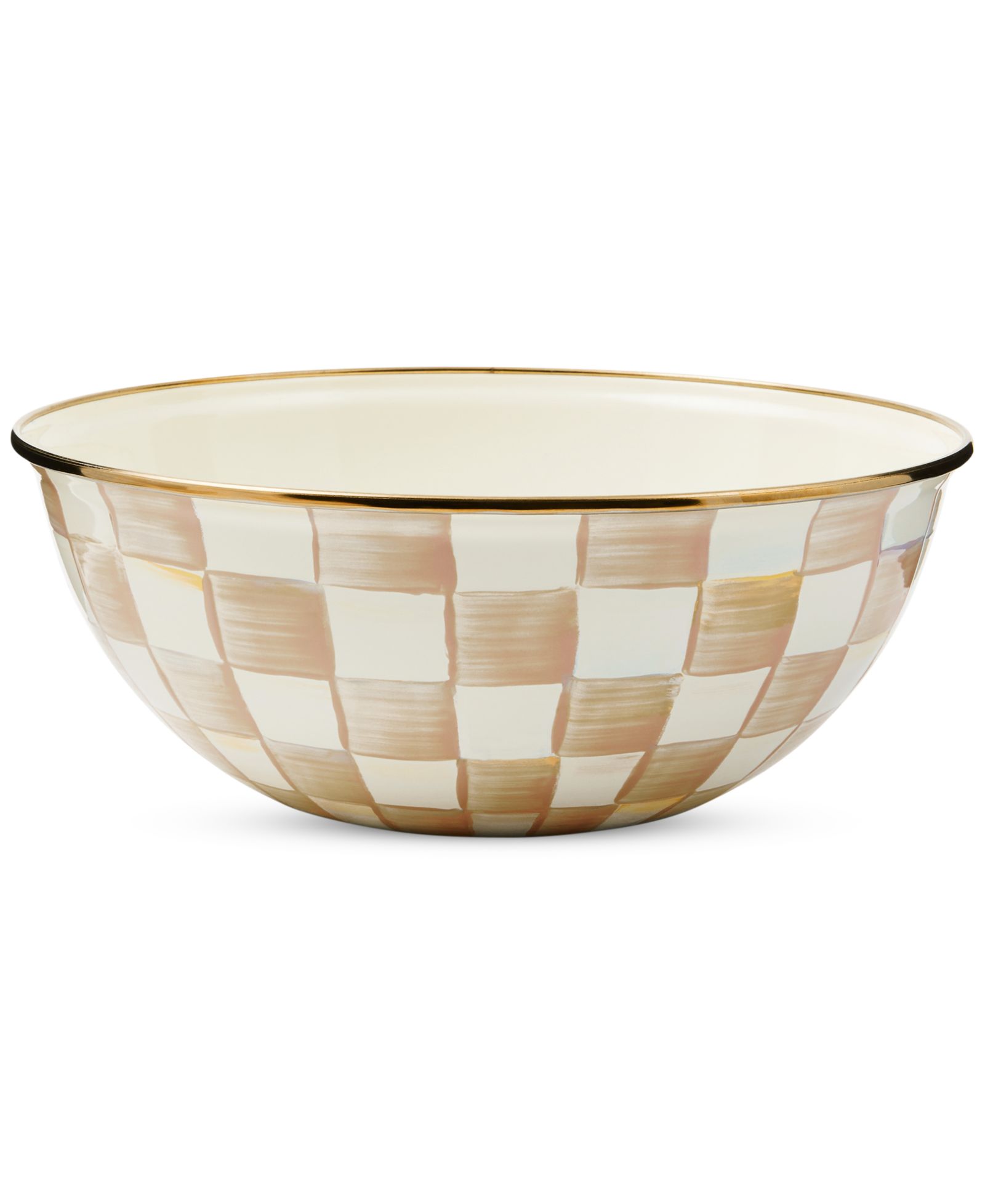 Миска Mackenzie-Childs Mocha Check Medium Everyday, 80-oz.