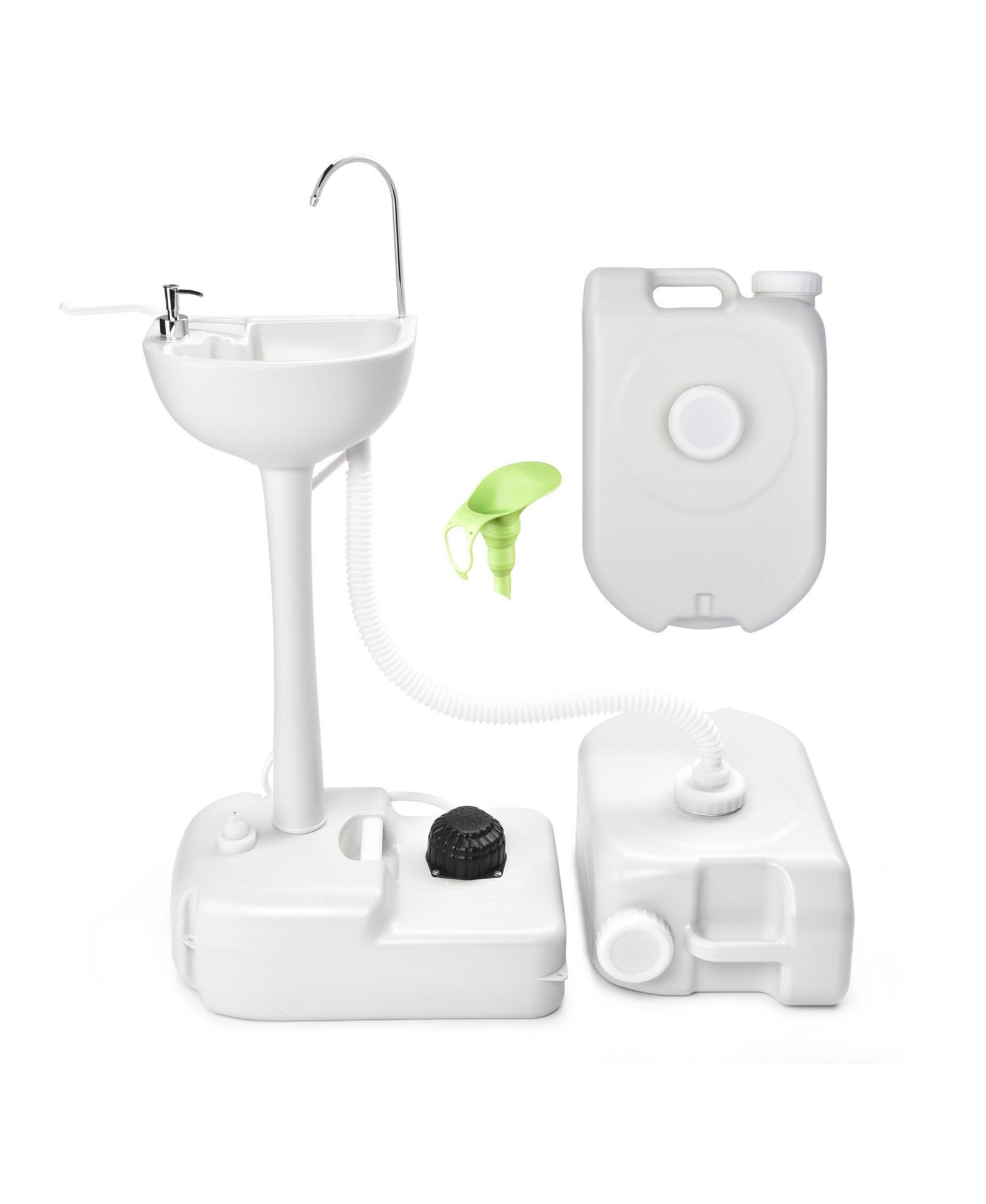 Yescom 17L Portable Camping Sink w/ Pump and 2 Pcs 24L Water Tank,  Small Handwashing Station For RV Travel Outdoor Party