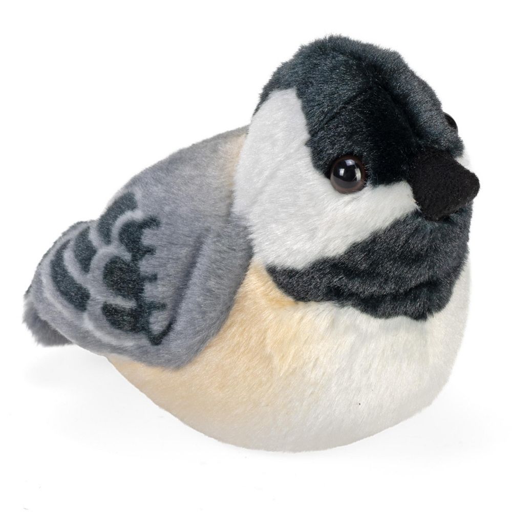 Плюшевая игрушка Wild Republic Audubon Birds Black-Capped Chickadee с настоящим звуком птицы, 5 дюймов