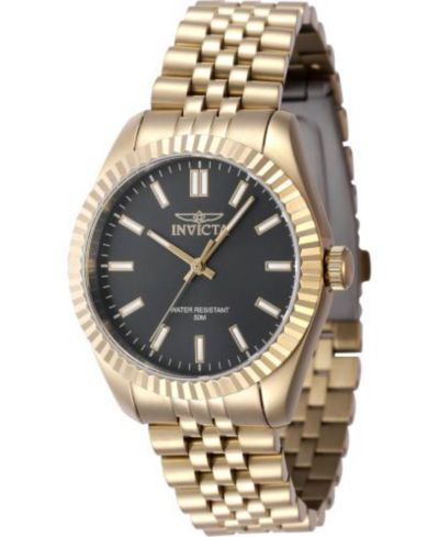 Invicta Women's 47504 Specialty Quartz 3 Hand Black Dial Watch