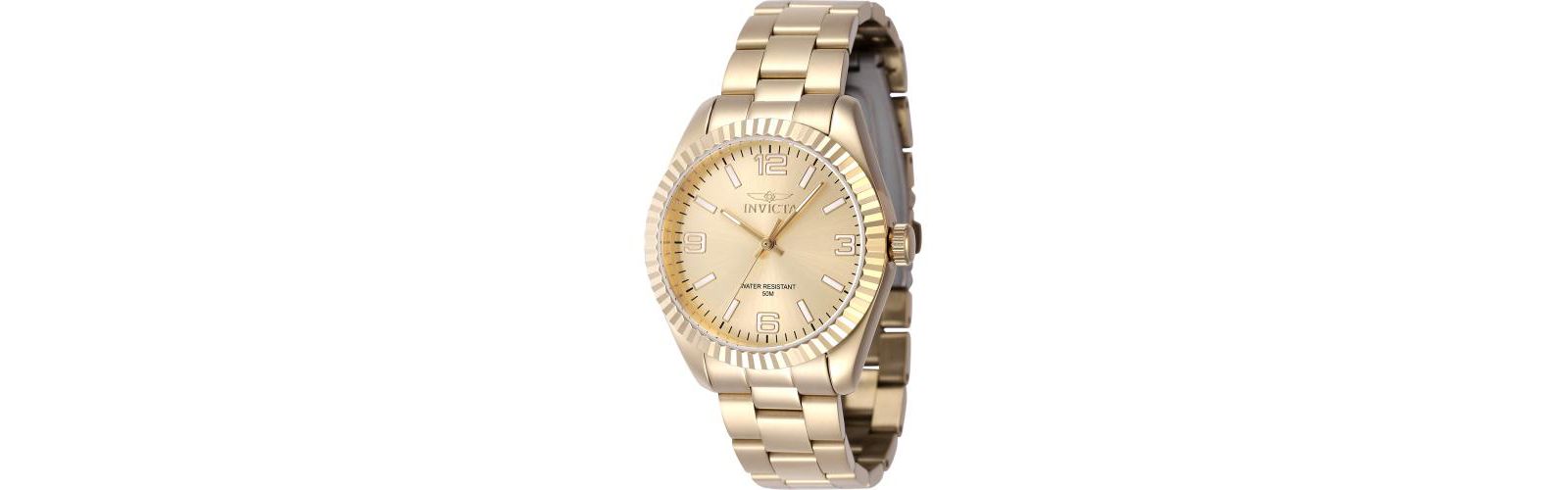 Invicta Women's 47475 Specialty Quartz 3 Hand Gold Dial Watch