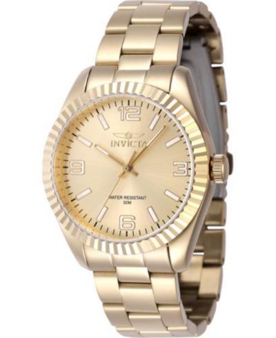 Invicta Women's 47475 Specialty Quartz 3 Hand Gold Dial Watch