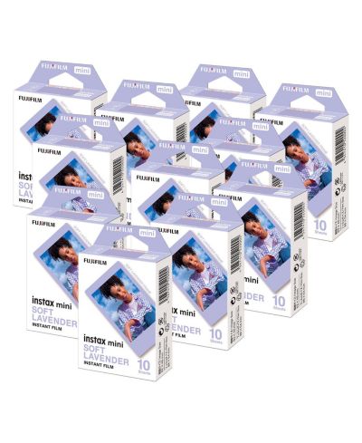 Fujifilm INSTAX MINI пленка для мгновенной печати, мягкий лавандовый оттенок, набор из 10 штук