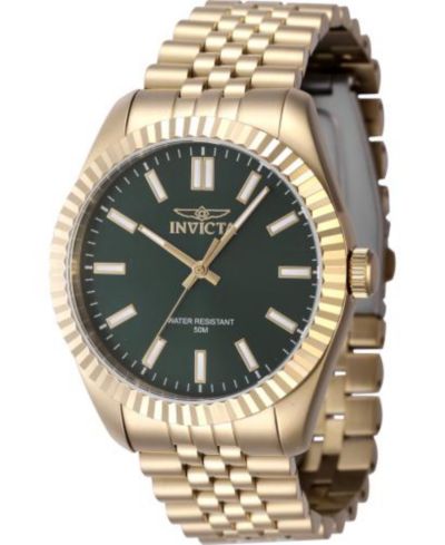 Invicta Men's 47489 Specialty Quartz 3 Hand Green Dial Watch