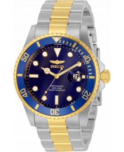 Invicta Men's 33268 Pro Diver Quartz 3 Hand Blue Dial Watch