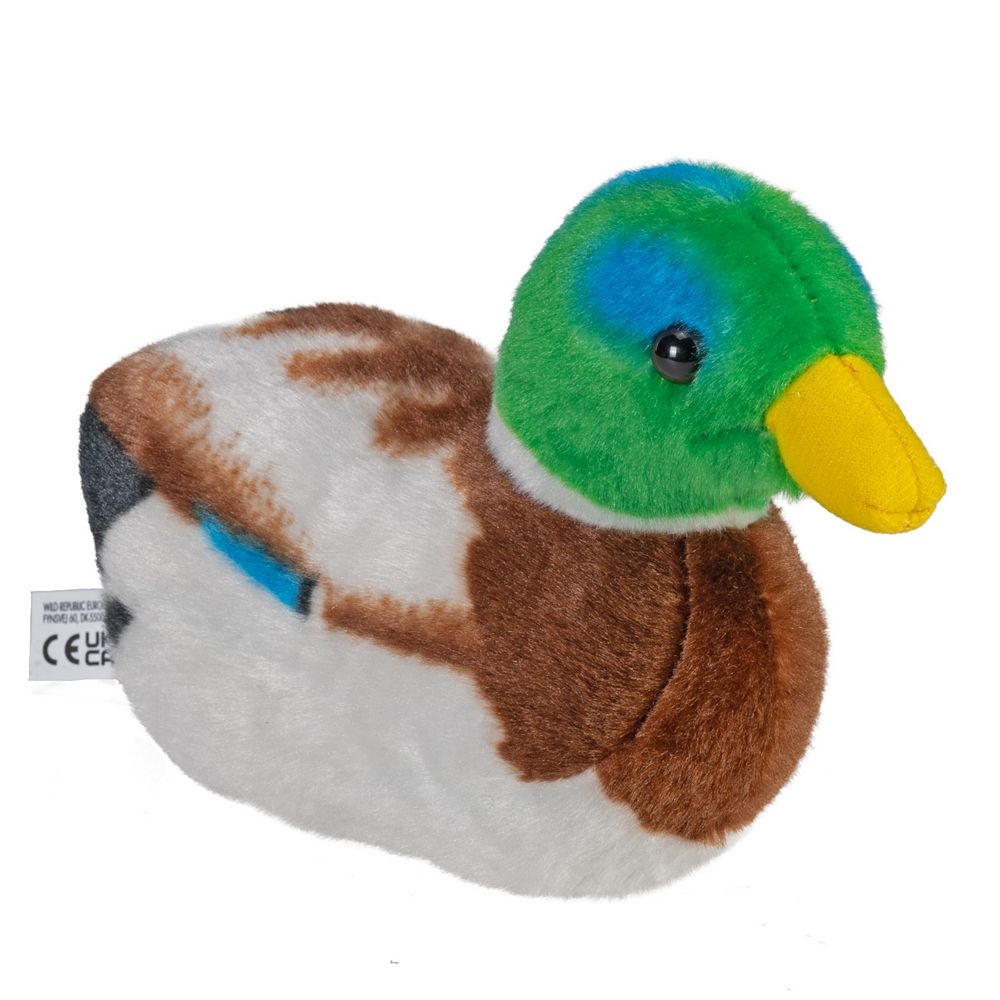 Мягкая игрушка Wild Republic Audubon Birds Mallard Duck с реалистичными звуками птиц, 5 Inches