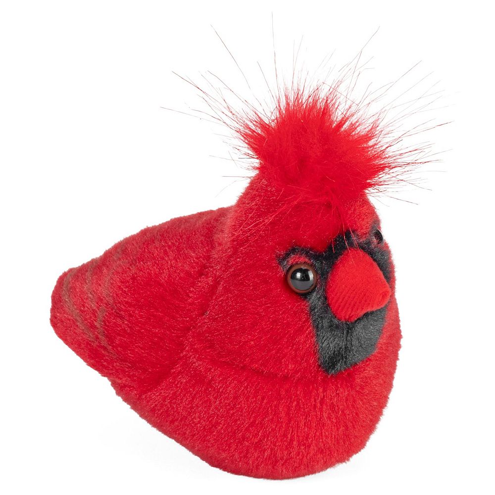 Плюшевая игрушка Wild Republic Audubon Birds Northern Cardinal с настоящим звуком птиц, 5 дюймов