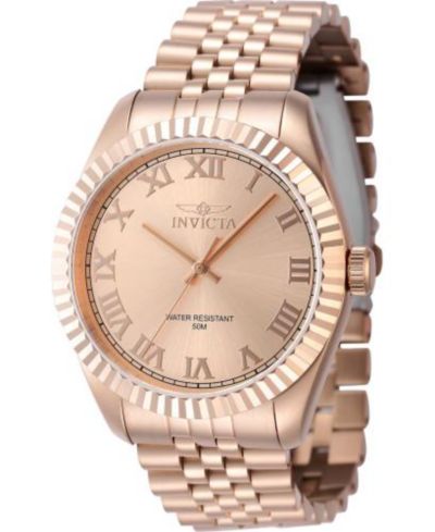 Мужские часы Invicta 47407 Specialty Quartz с розовым золотым циферблатом
