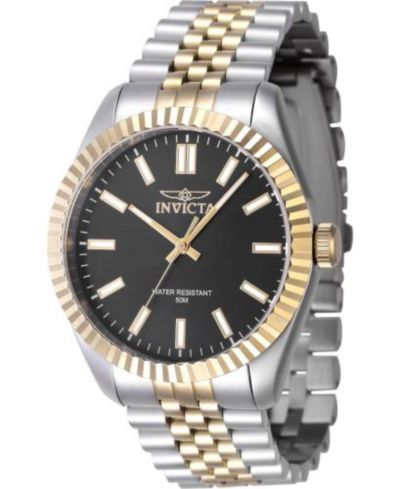 Invicta Men's 47483 Specialty Quartz 3 Hand Black Dial Watch