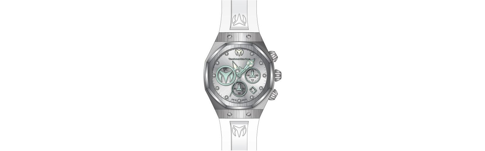 Invicta Women's TM-523005 Technomarine Reef Quartz Chronograph Antique Silver, Turquoise Dial Watch