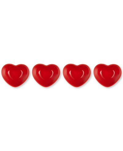 Le Creuset Stoneware Mini Heart Pinch Bowls, Set of 4