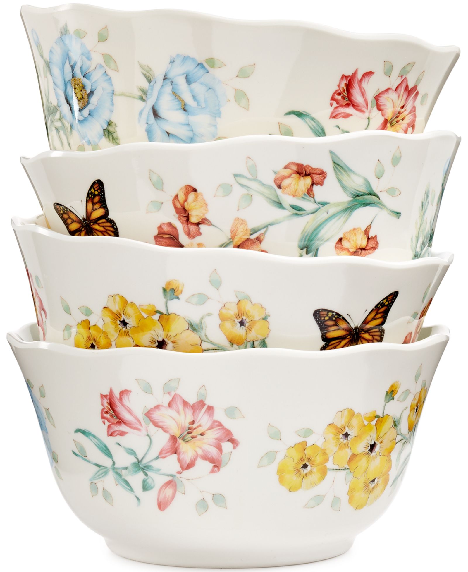 Lenox Butterfly Meadow Melamine All Purpose Bowls, Set of 4