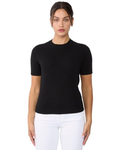 Женский джемпер JENNIE LIU 100% Cashmere Crewneck Short Sleeve