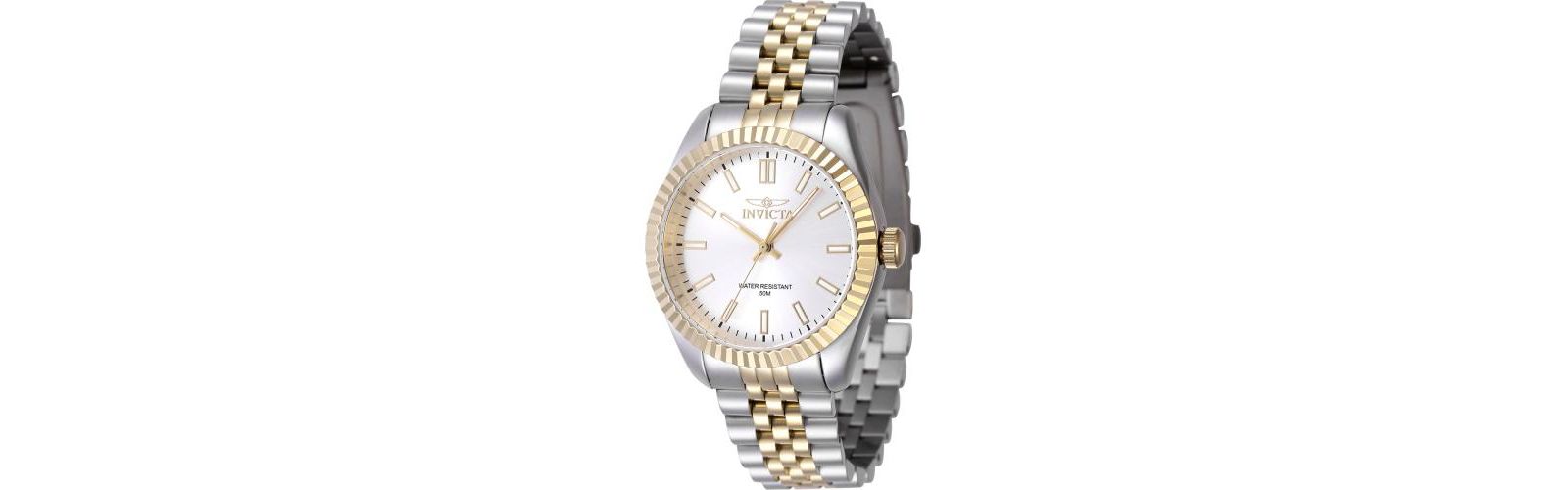 Invicta Women's 47500 Specialty Quartz 3 Hand Silver Dial Watch