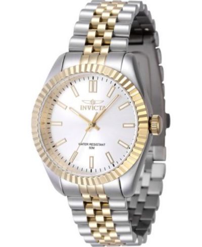 Invicta Women's 47500 Specialty Quartz 3 Hand Silver Dial Watch