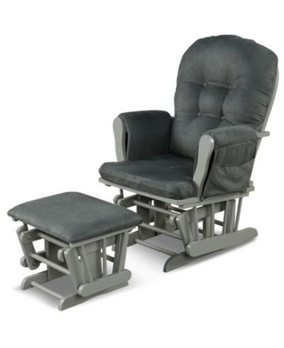Кресло-качалка Gymax Glider и пуф для детской комнаты