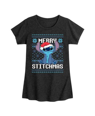 Детская футболка Disney Big Girls Stitchmas Graphic Short Sleeve Tee