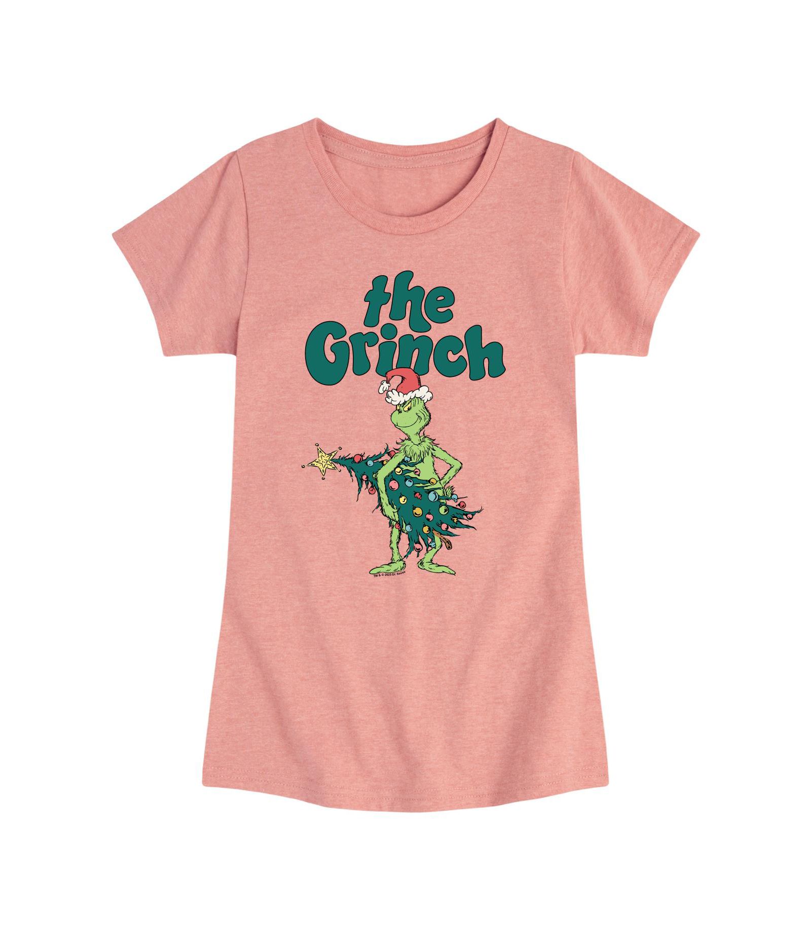 The Grinch Big Girls Tree Graphic Short Sleeve Tee