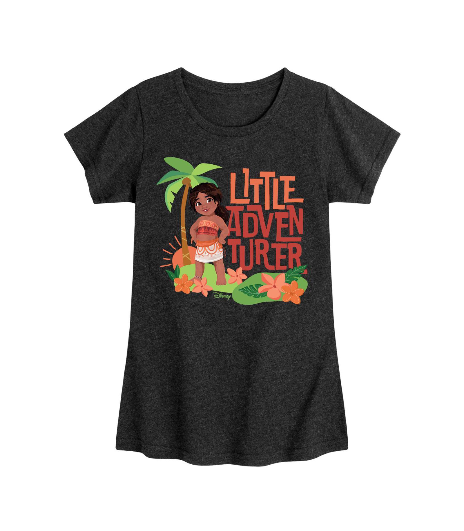 Disney Big Girls Moana 2 Little Adventurer Graphic Short Sleeve Tee