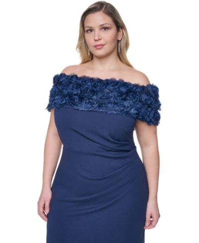 Вечернее платье Plus Size Eliza J Rosette-Trim