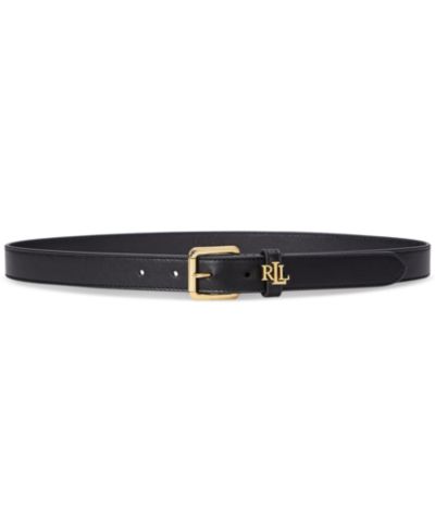 Кожаный узкий ремень Lauren Ralph Lauren Logo-Keeper