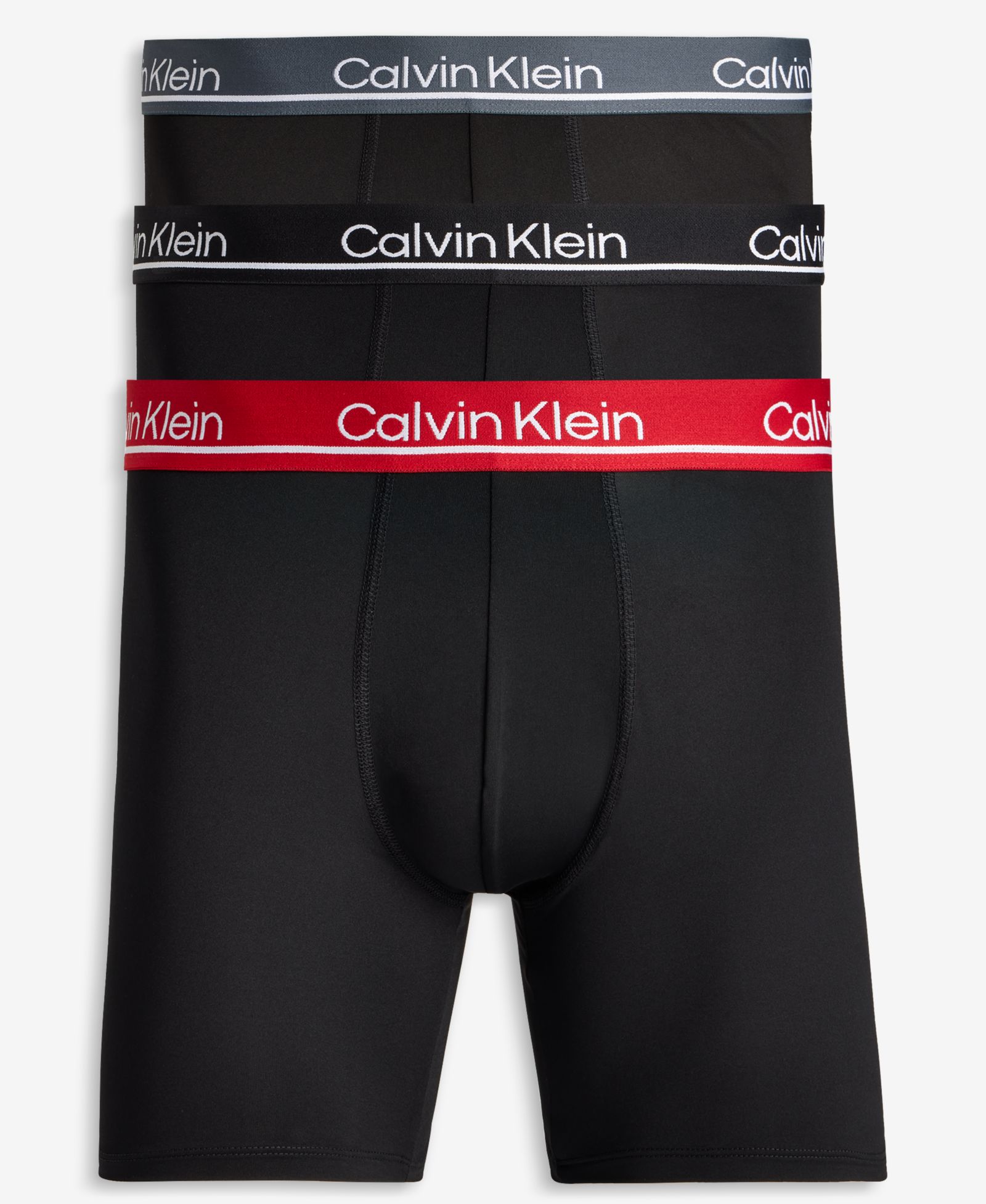 Calvin Klein Men's Microfiber Plus Moisture-Wicking Boxer Briefs Underwear, Pack of 3