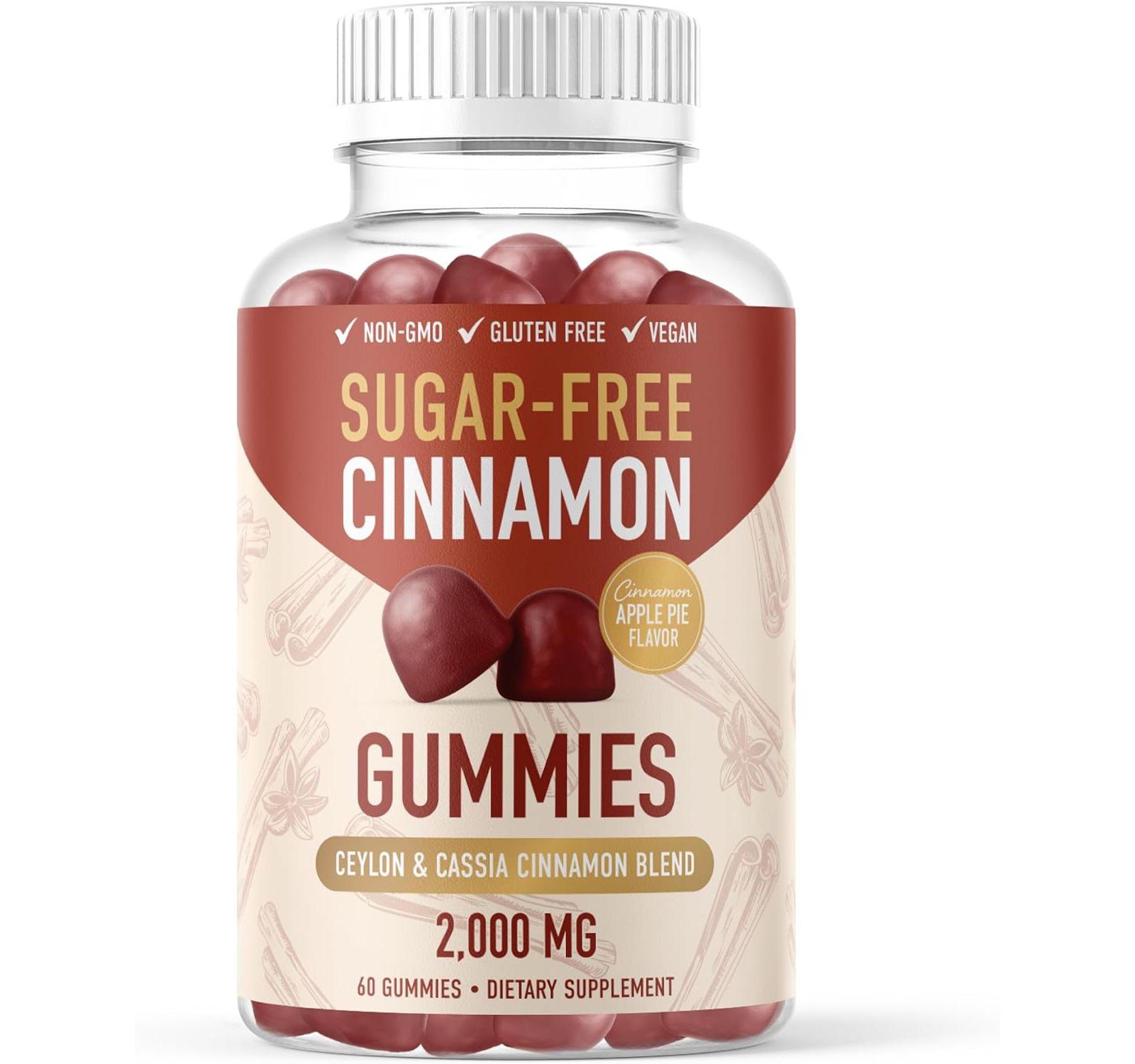 Sugar Free Cinnamon Gummies, 60 шт