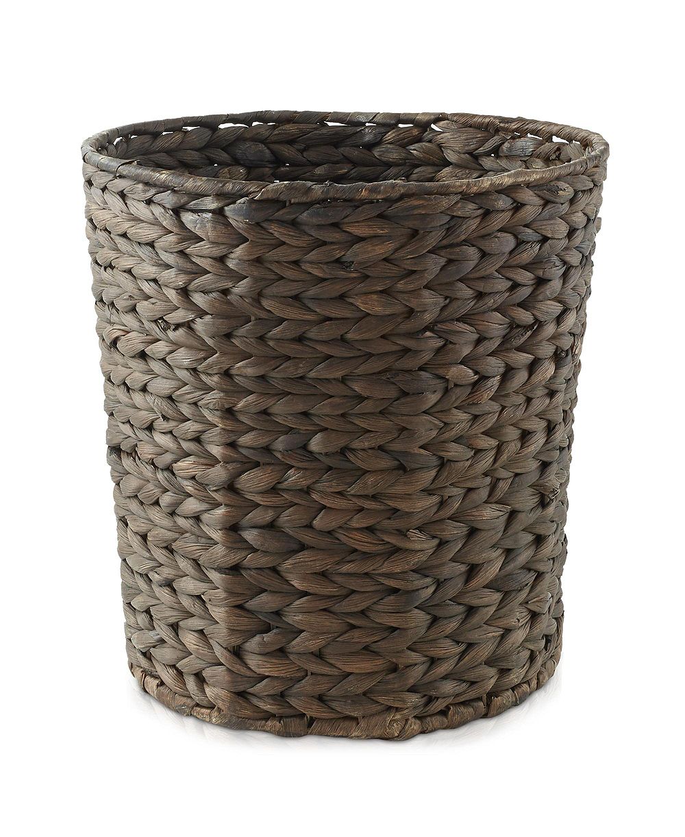 Корзина для мусора Casafield Water Hyacinth, белая, плетеная