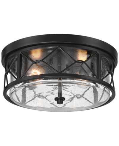 Потолочный светильник Franklin Iron Works Quincy Industrial Seeded Glass 2-Light