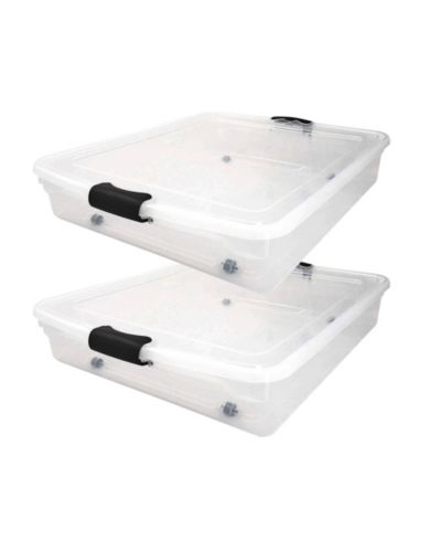 Контейнер для хранения Homz 56 Qt Clear Plastic, 2 шт.