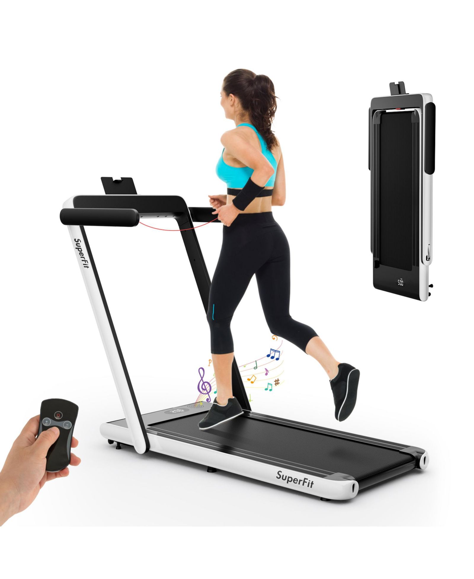 Gymax Motorized Treadmill Folding Under Desk Electric Treadmill w/ APP