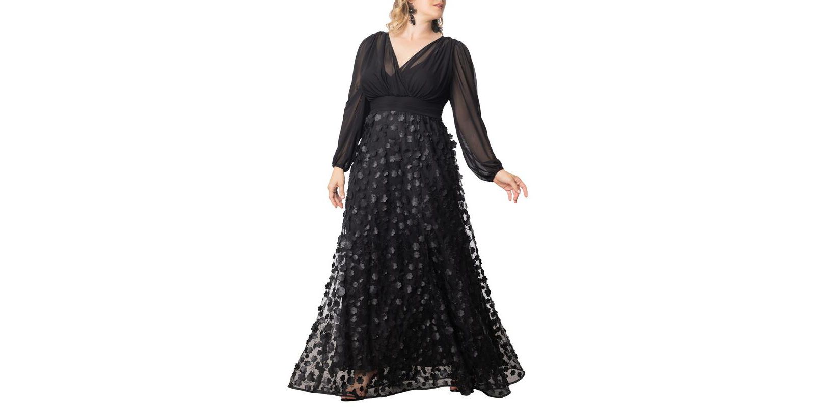 Вечернее платье Kiyonna Plus Size Blossoming Beauty Mesh