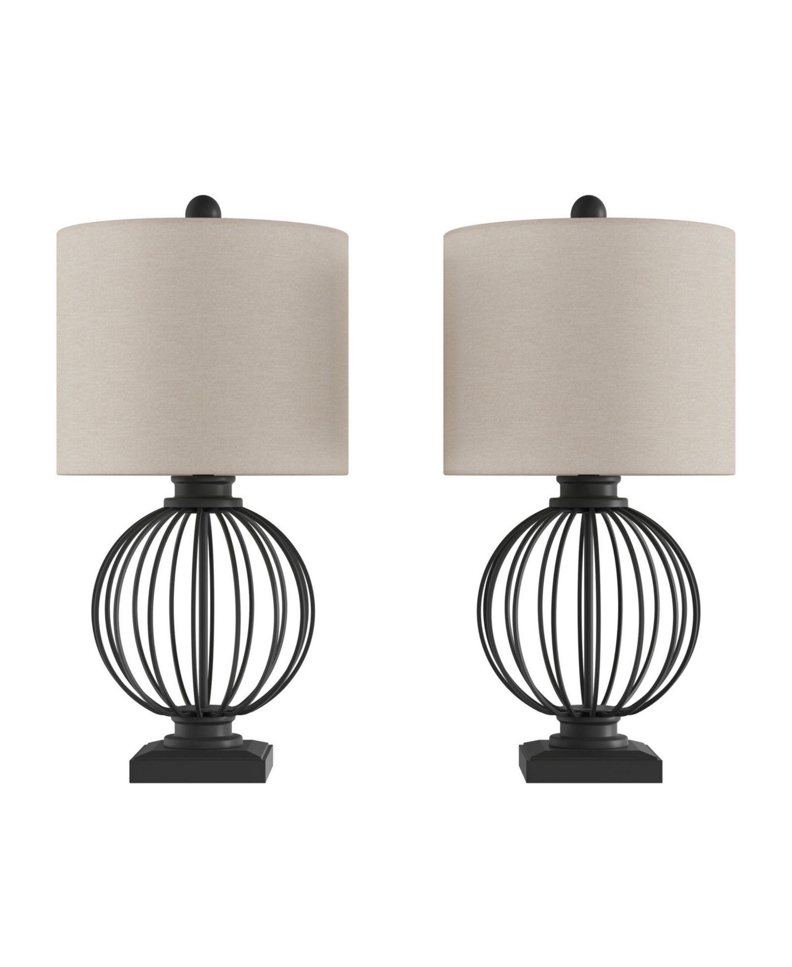 Lavish Home Набор настольных ламп в стиле Modern Rustic Farmhouse, 26"