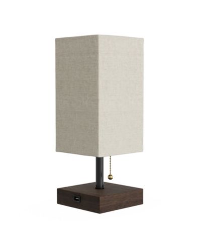 Современная прямоугольная настольная лампа Lavish Home 14" USB