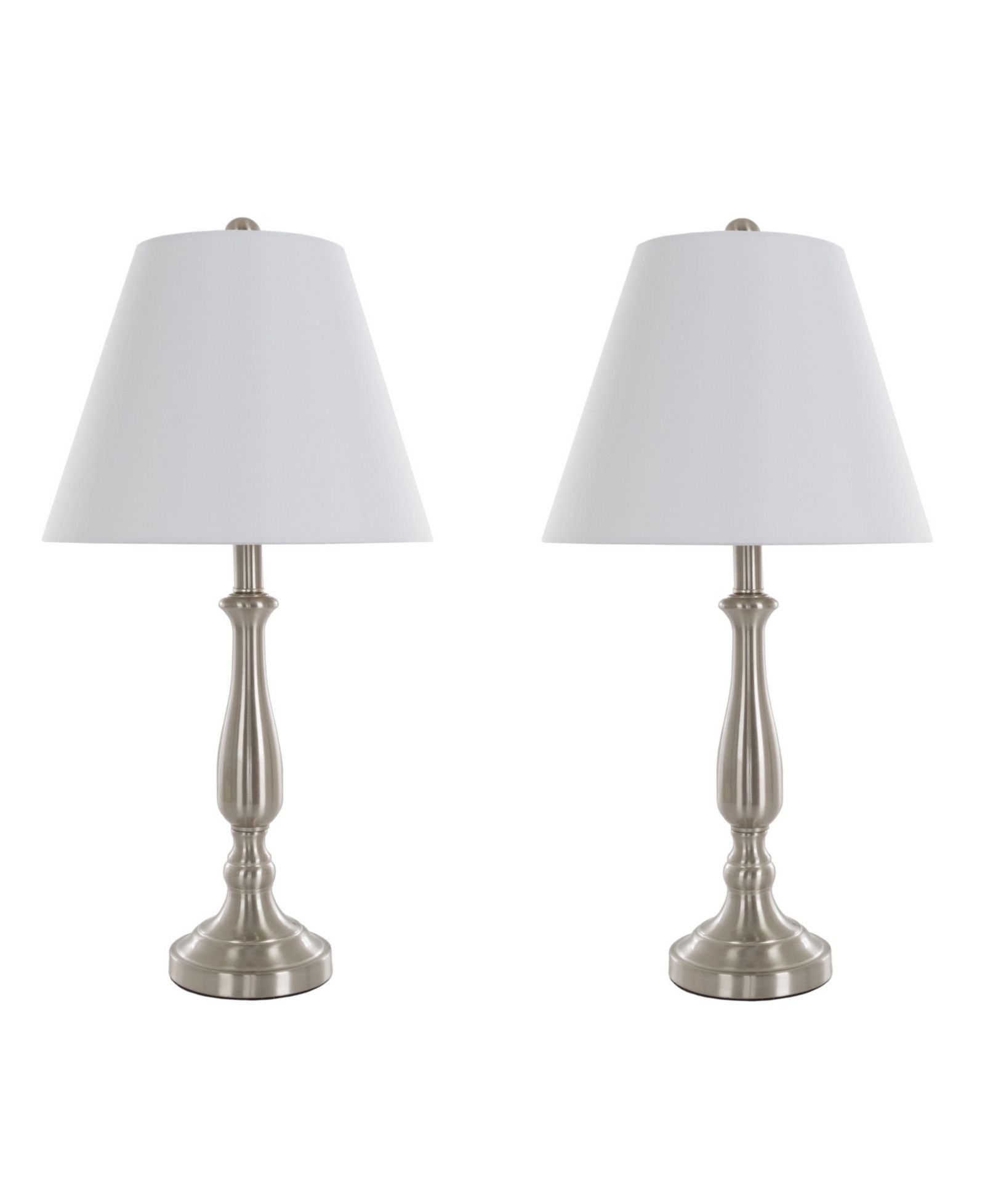 Набор настольных ламп Lavish Home 25.5" Brushed Steel
