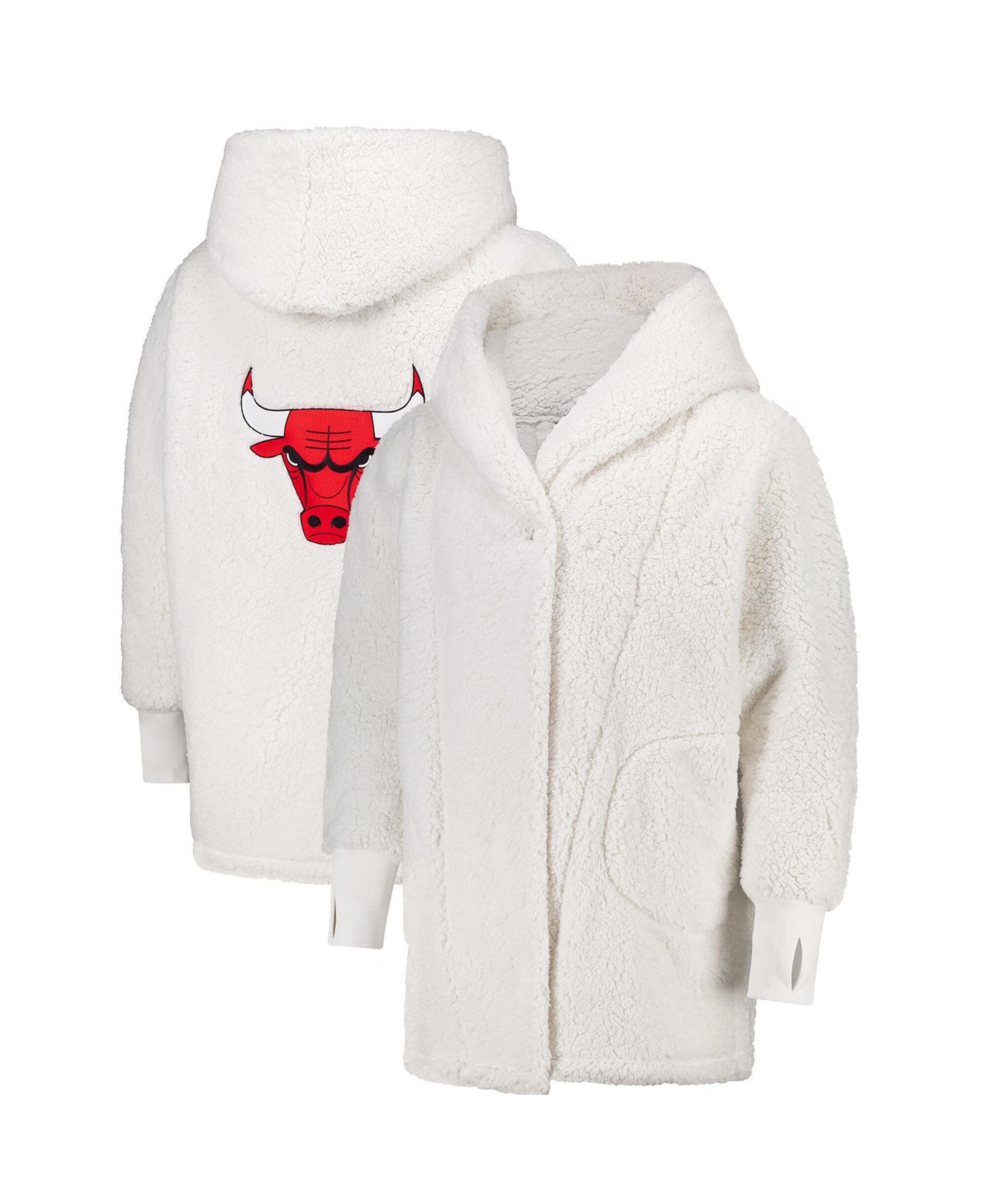 Мужской и женский худи-свитер Jill Martin Chicago Bulls Oversized Open-Front